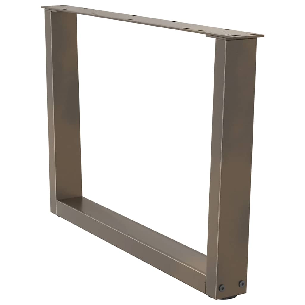 Coffee Table Legs V-Shape 2 pcs Natural Steel 70x(42-43.3) cm Steel