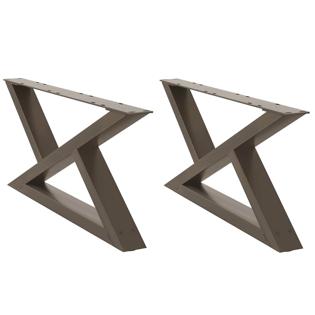 Coffee Table Legs 2 pcs Natural Steel 70x(30-31.3) cm Steel