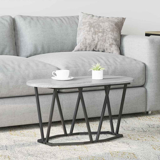 Coffee Table Grey 80 x 40 x 40.5 cm Engineered Wood and Metal