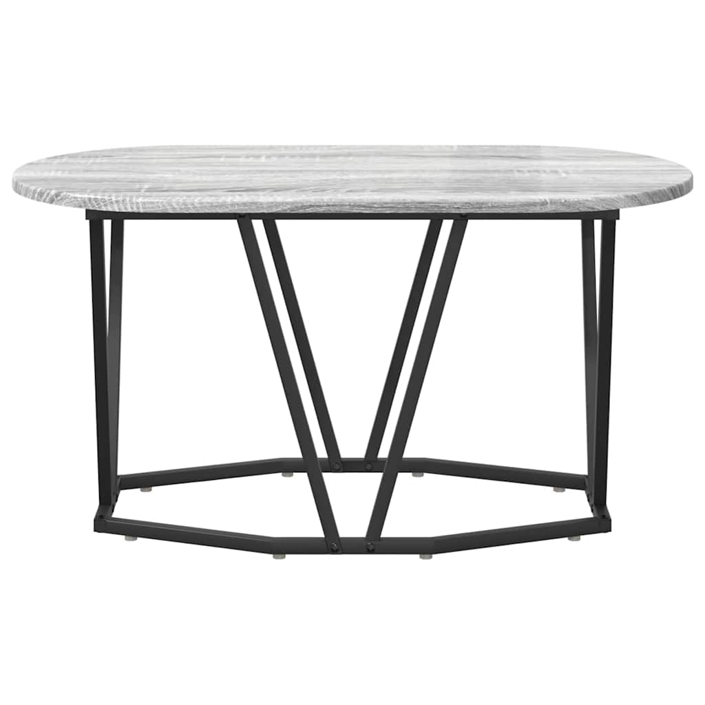 Coffee Table Grey 80 x 40 x 40.5 cm Engineered Wood and Metal