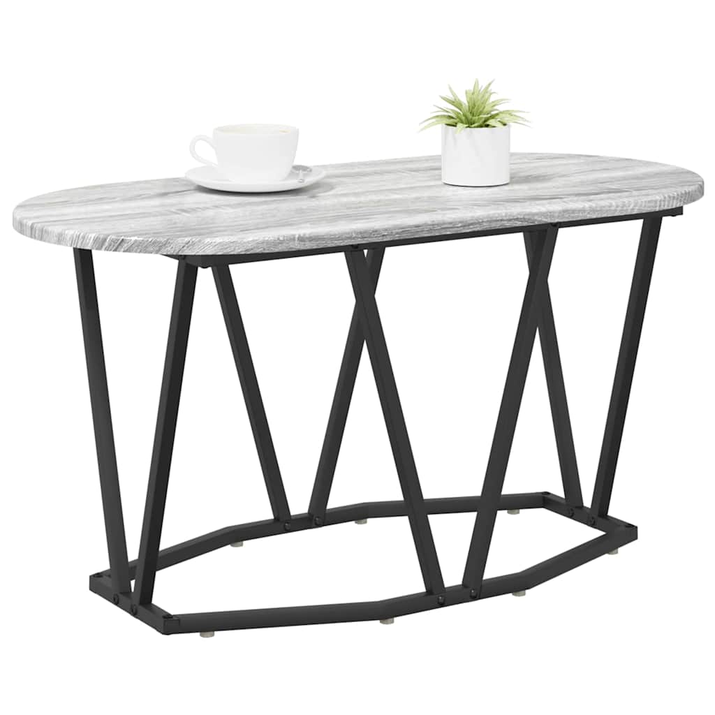 Coffee Table Grey 80 x 40 x 40.5 cm Engineered Wood and Metal