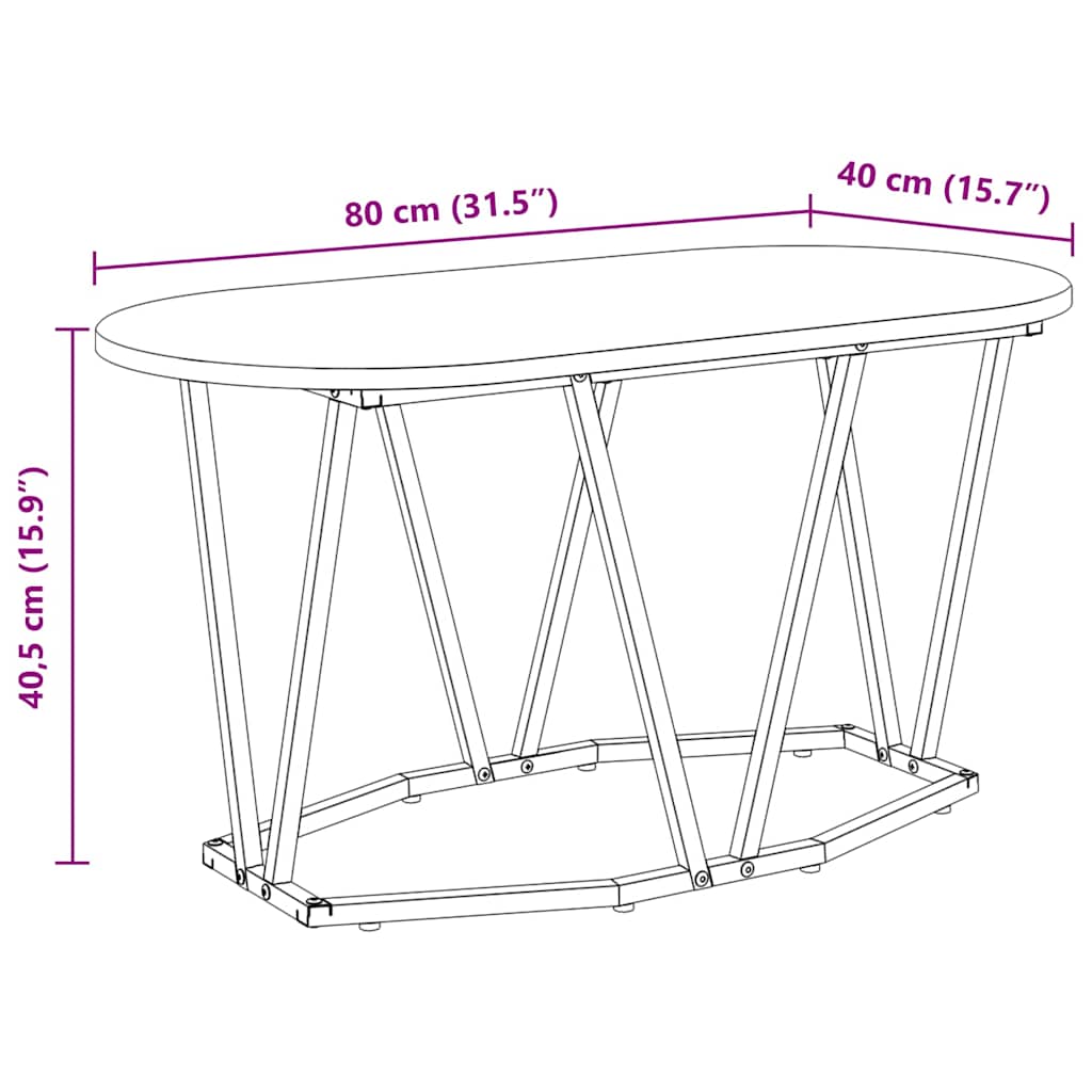Coffee Table Old wood 80 x 40 x 40.5 cm