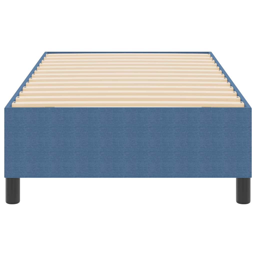 Box Spring Bed Blue 80 x 200 cm Corduroy fabric