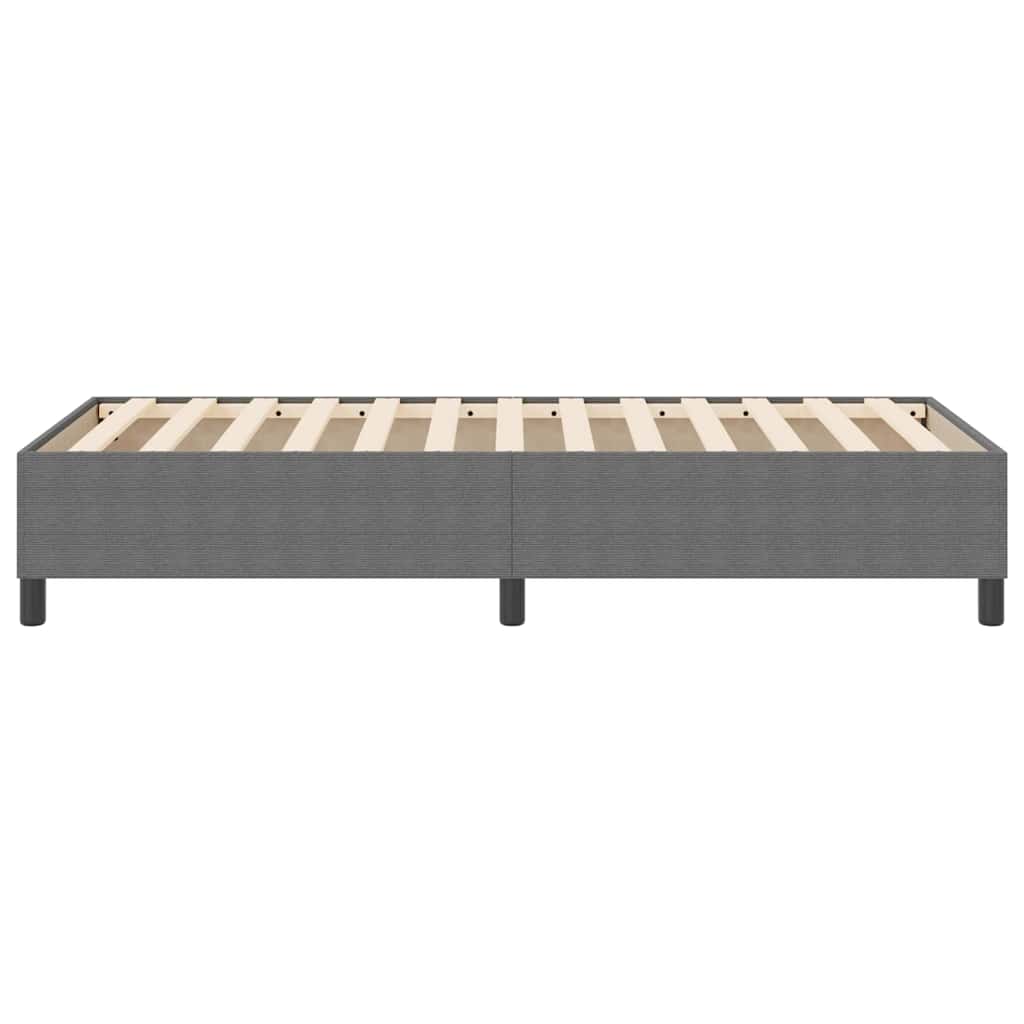 Box Spring Bed Light grey 90 x 190 cm Corduroy fabric