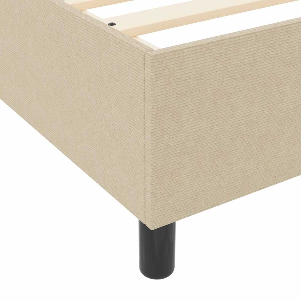 Box Spring Bed Grey Green 90 x 190 cm Corduroy fabric