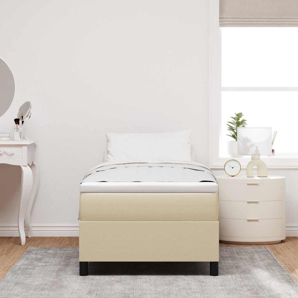 Box Spring Bed Grey Green 90 x 190 cm Corduroy fabric