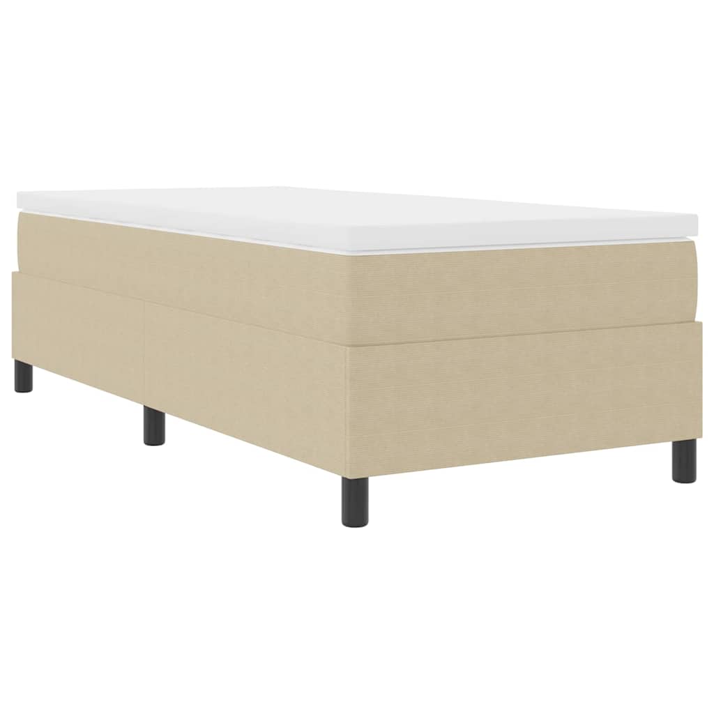 Box Spring Bed Grey Green 90 x 190 cm Corduroy fabric