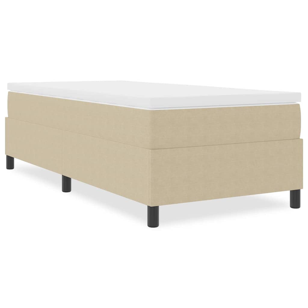 Box Spring Bed Grey Green 90 x 190 cm Corduroy fabric