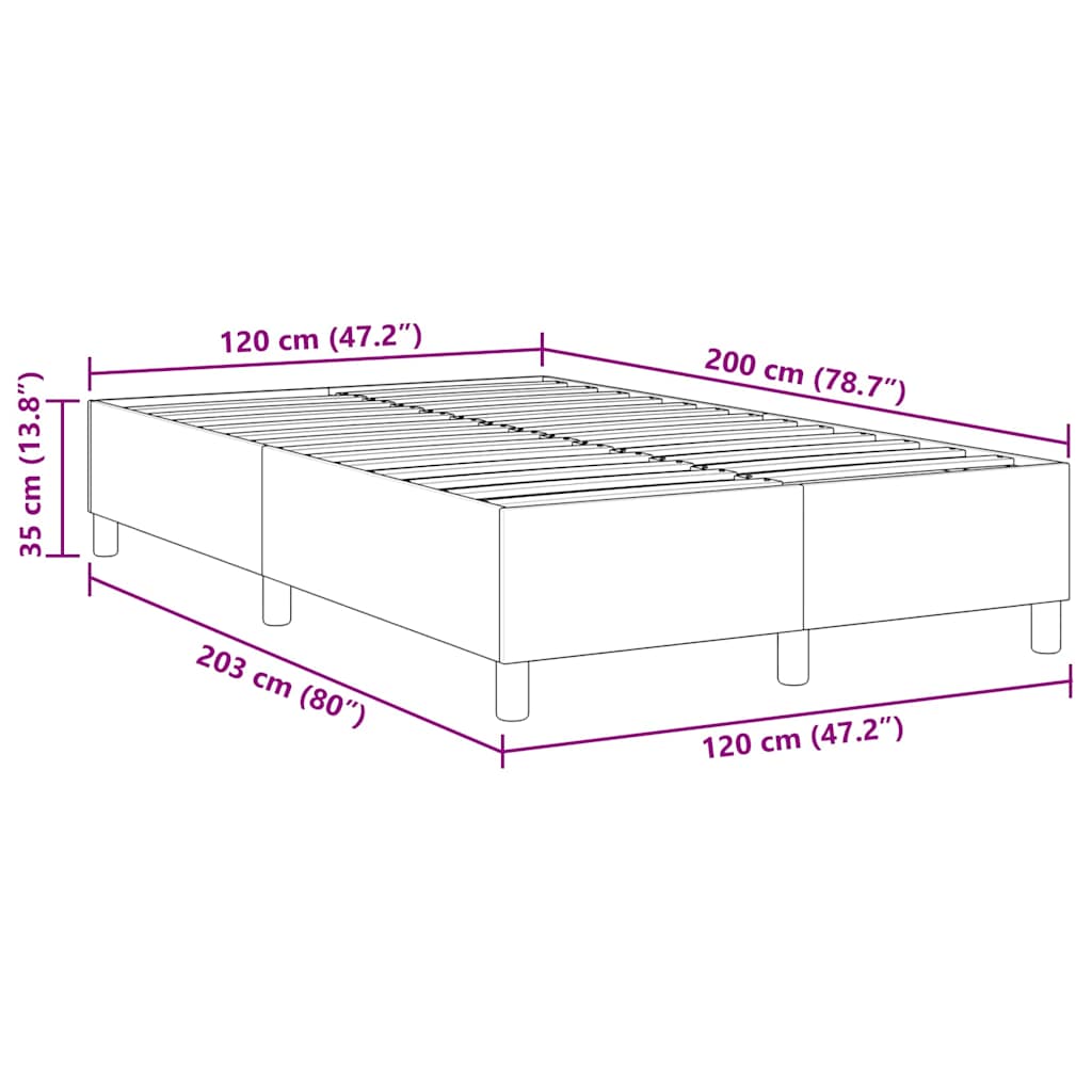 Box Spring Bed Light grey 120 x 200 cm Corduroy fabric