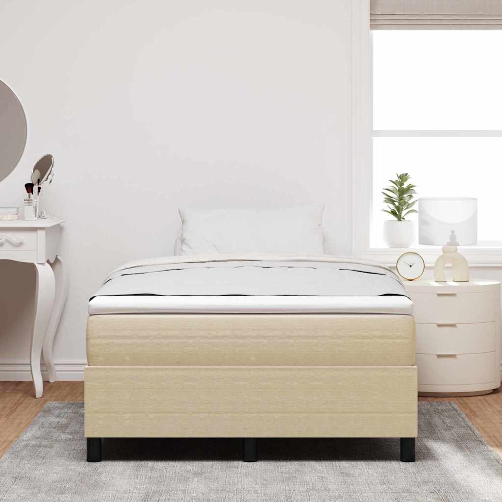 Box Spring Bed Grey Green 120 x 200 cm Corduroy fabric