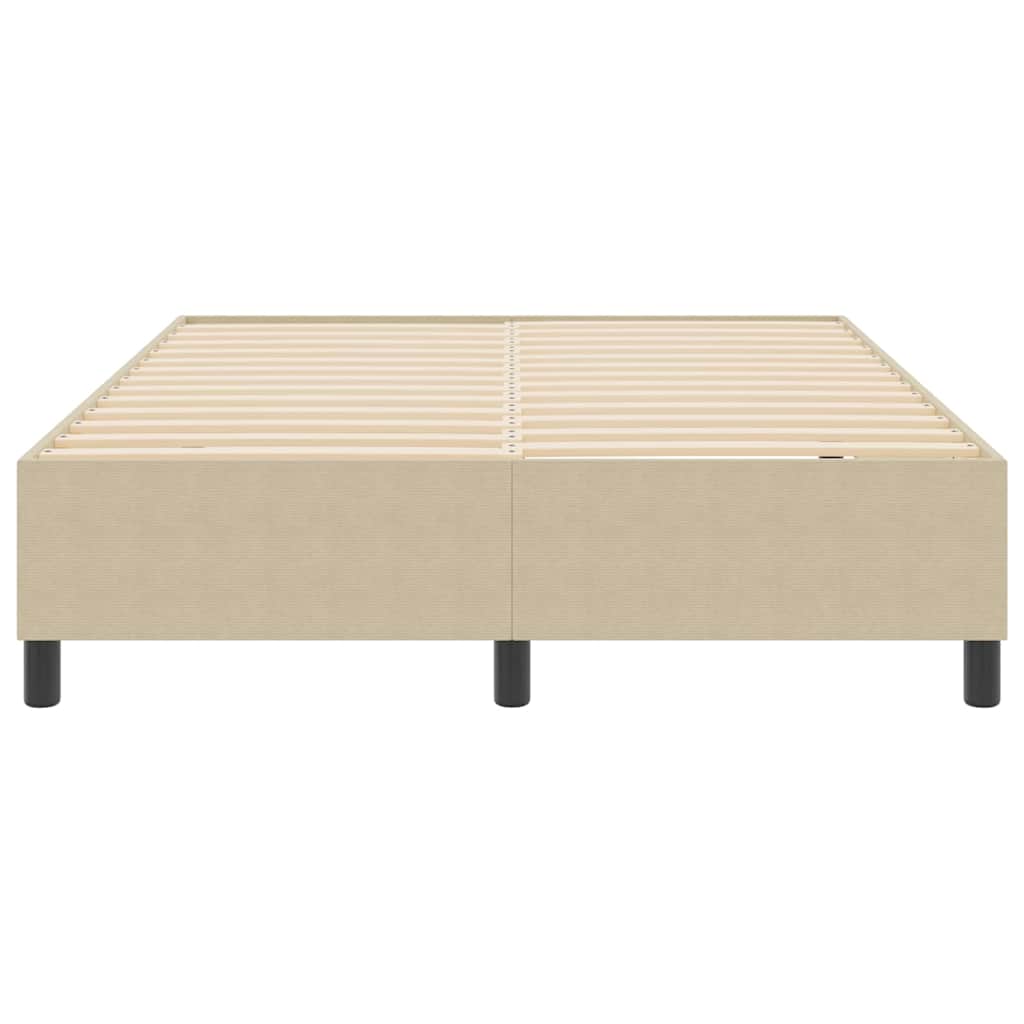 Box Spring Bed Grey Green 140 x 190 cm Corduroy fabric