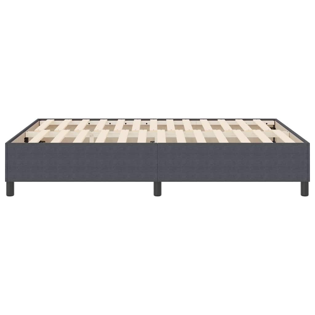 Box Spring Bed Dark grey 140 x 200 cm Corduroy fabric