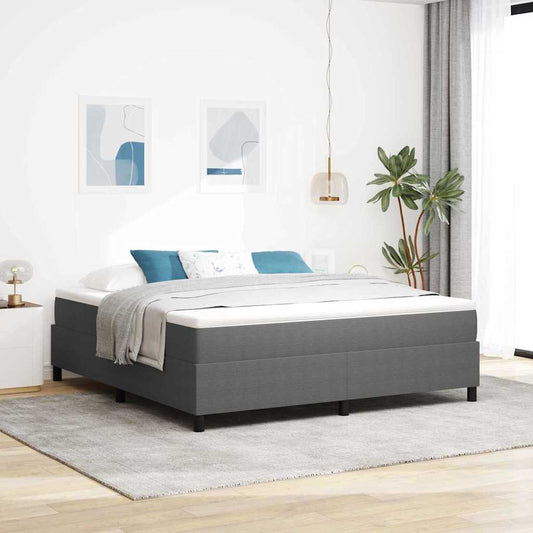 Box Spring Bed Light grey 180 x 200 cm Corduroy fabric