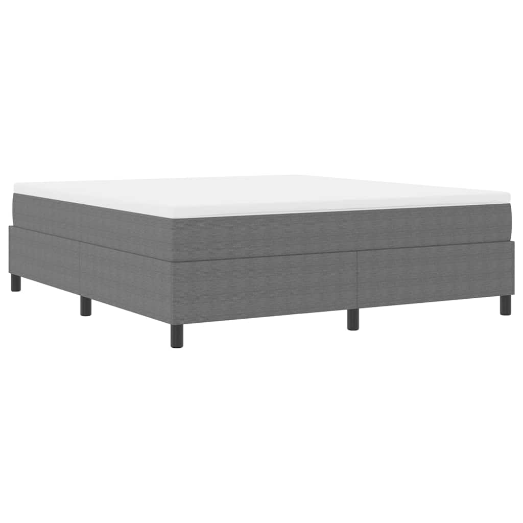 Box Spring Bed Light grey 180 x 200 cm Corduroy fabric