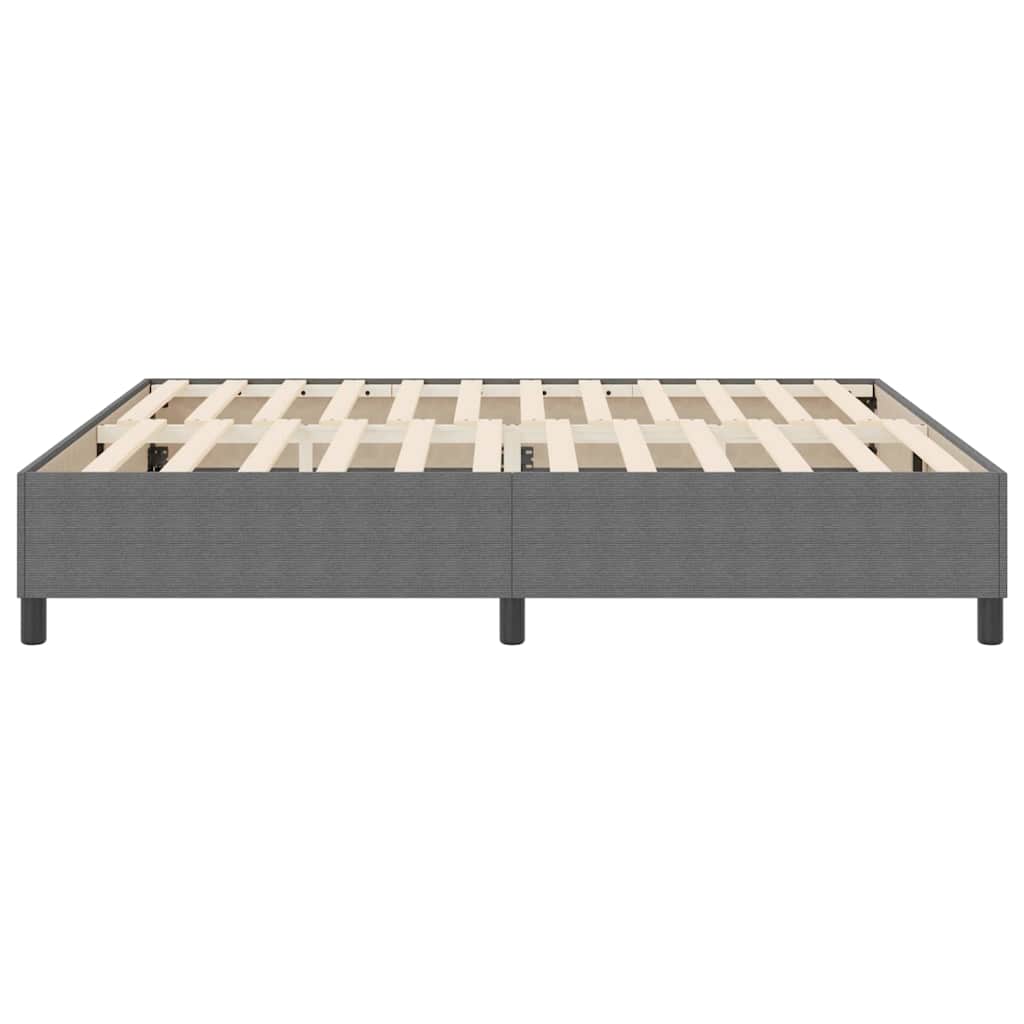 Box Spring Bed Light grey 180 x 200 cm Corduroy fabric