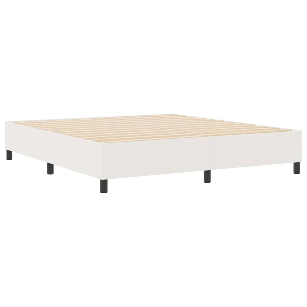 Box Spring Bed Cream 180 x 200 cm Corduroy fabric