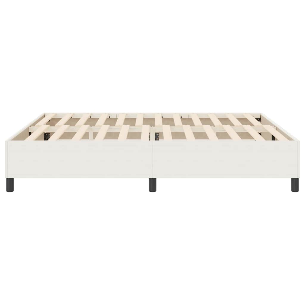 Box Spring Bed Cream 180 x 200 cm Corduroy fabric