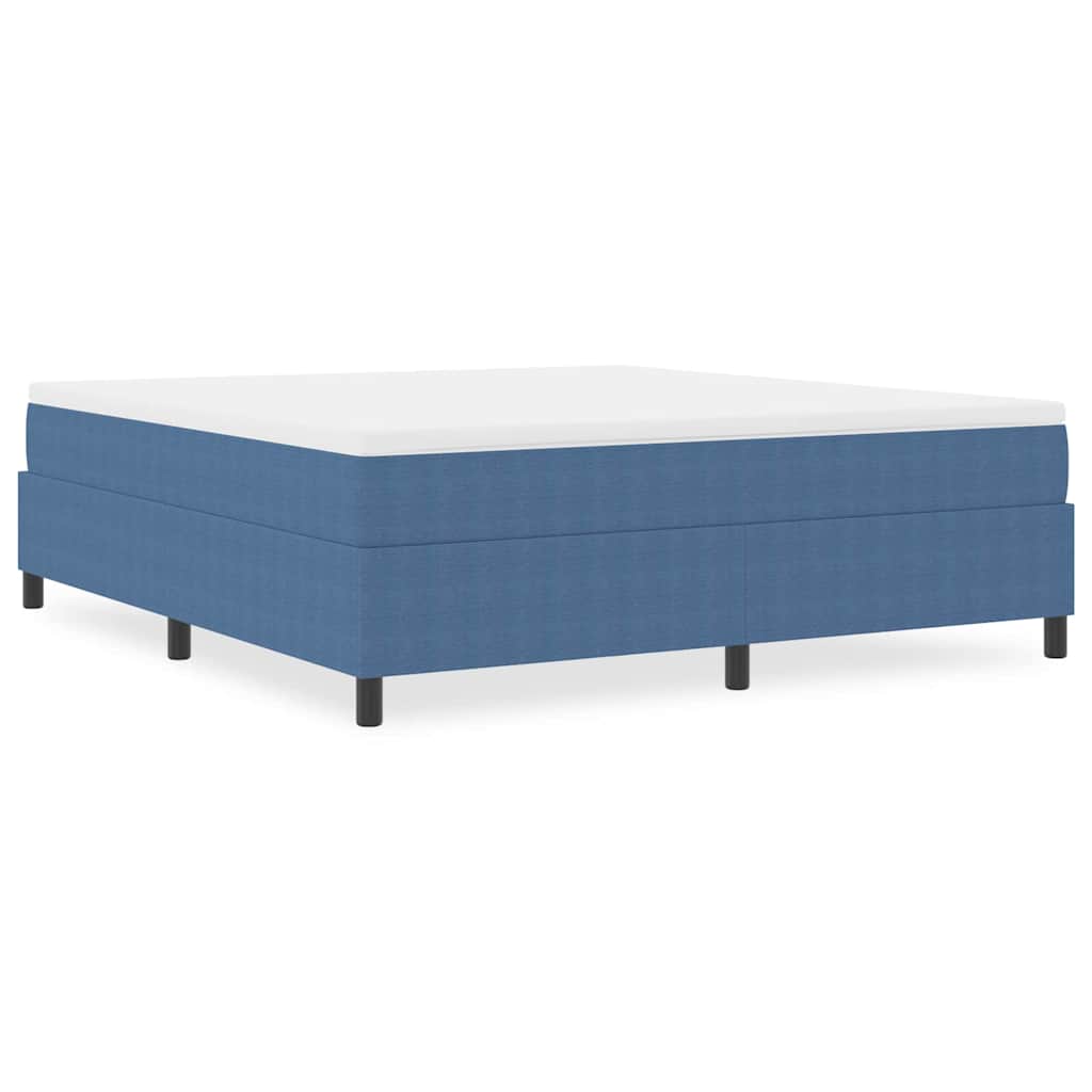Box Spring Bed Blue 180 x 200 cm Corduroy fabric