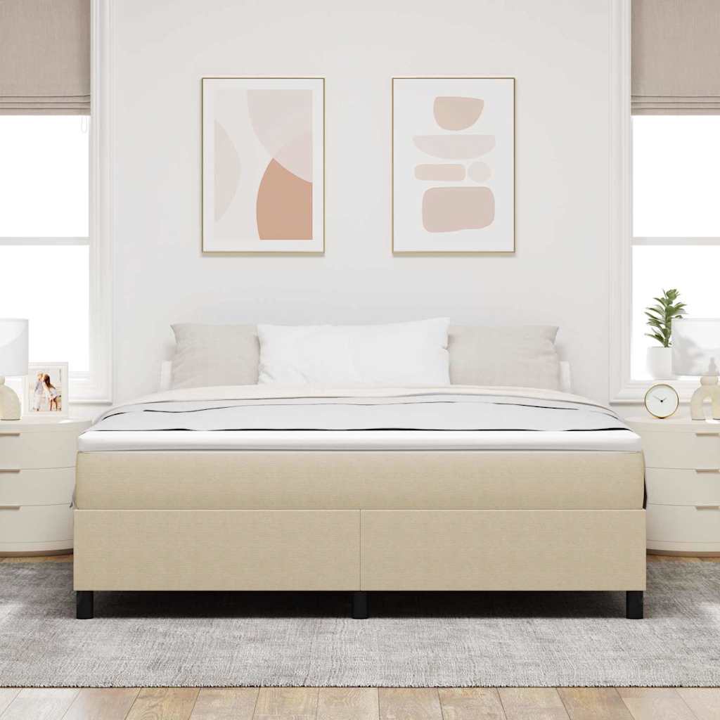 Box Spring Bed Grey Green 180 x 200 cm Corduroy fabric