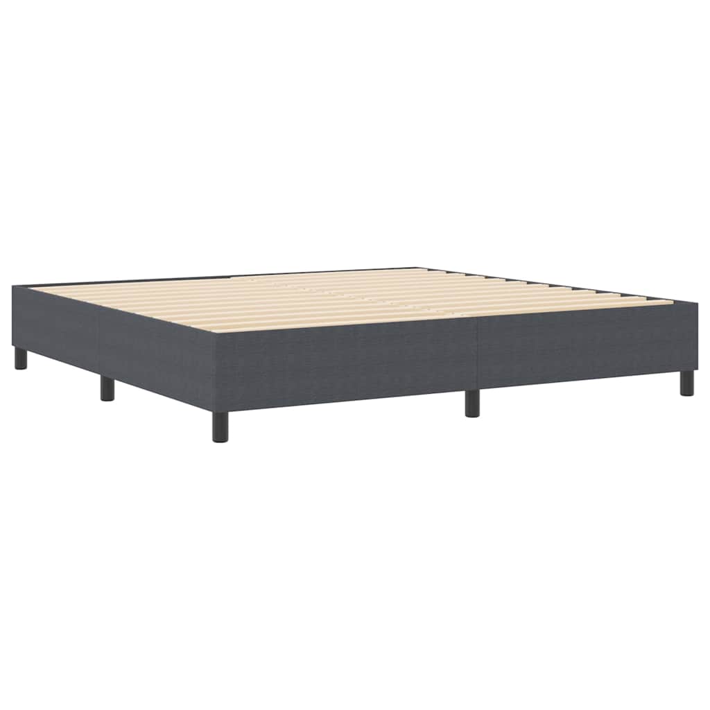 Box Spring Bed Dark grey 200 x 200 cm Corduroy fabric