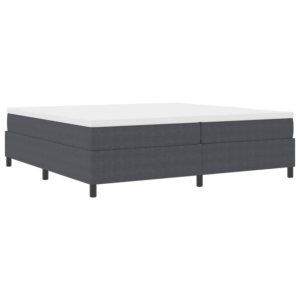Box Spring Bed Dark grey 200 x 200 cm Corduroy fabric