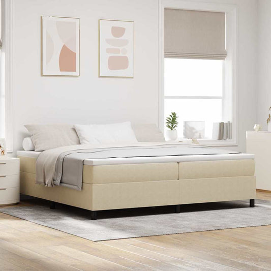 Box Spring Bed Grey Green 200 x 200 cm Corduroy fabric