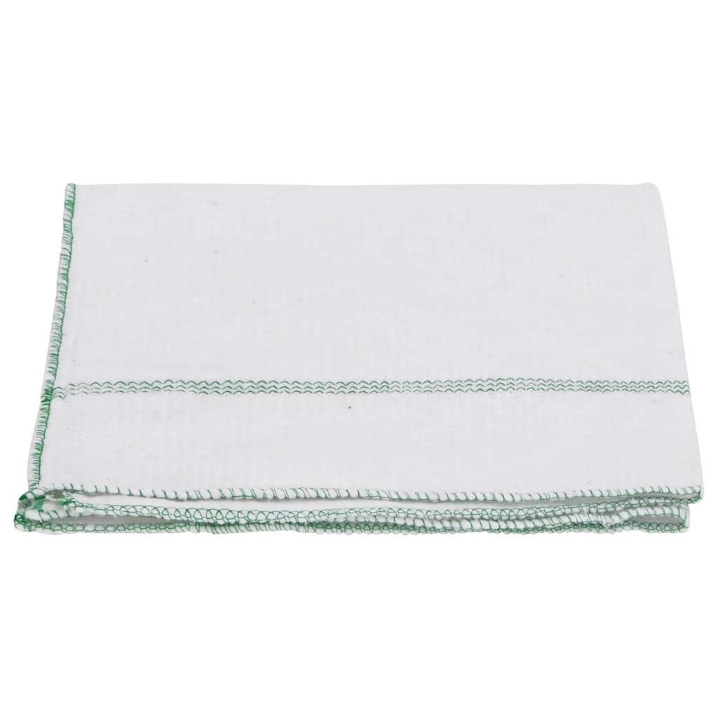 Cleaning Cloths 5 pcs White with Green Stripes 50x60 cm
