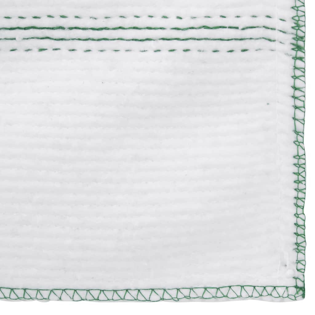 Cleaning Cloths 5 pcs White with Green Stripes 50x60 cm