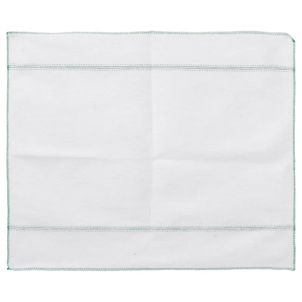 Cleaning Cloths 10 pcs White with Green Stripes 50x60 cm