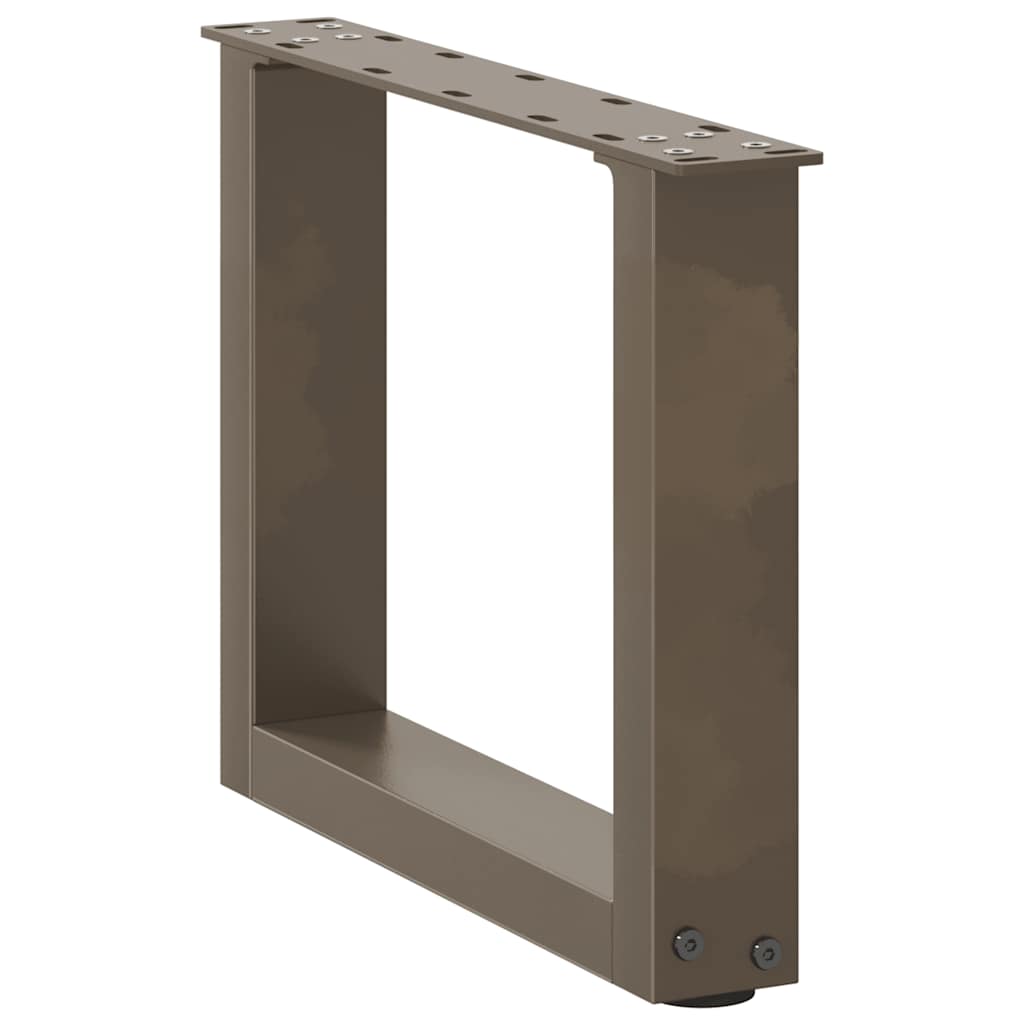 Coffee Table Legs U-Shaped 2 pcs Natural Steel 40x(30-31) cm Steel