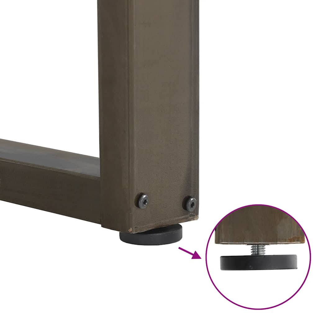 Coffee Table Legs U-Shaped 2 pcs Natural Steel 40x(30-31) cm Steel