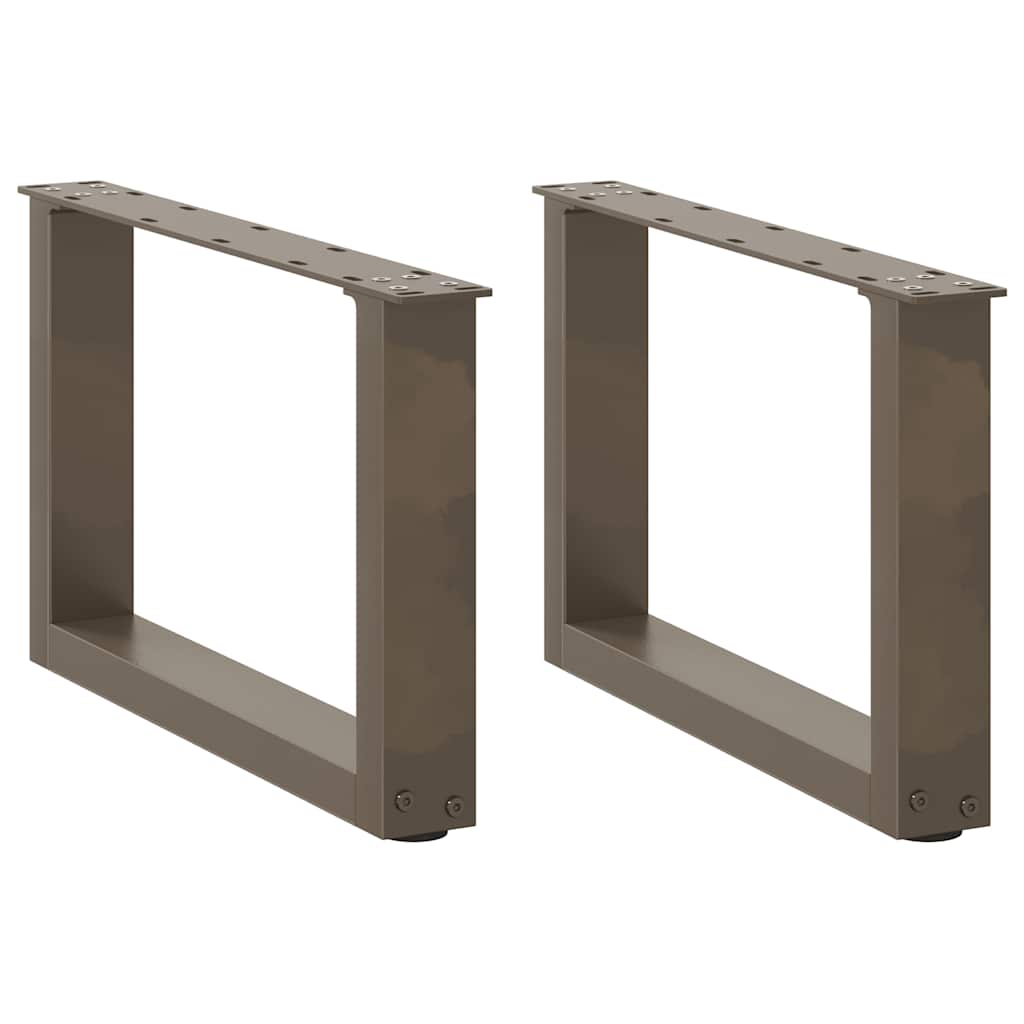 Coffee Table Legs U-Shaped 2 pcs Natural Steel 50x(30-31) cm Steel