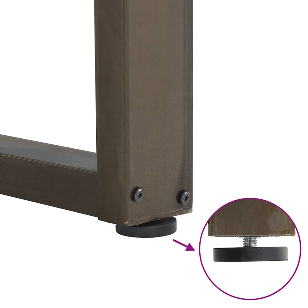 Coffee Table Legs U-Shaped 2 pcs Natural Steel 60x(30-31) cm Steel