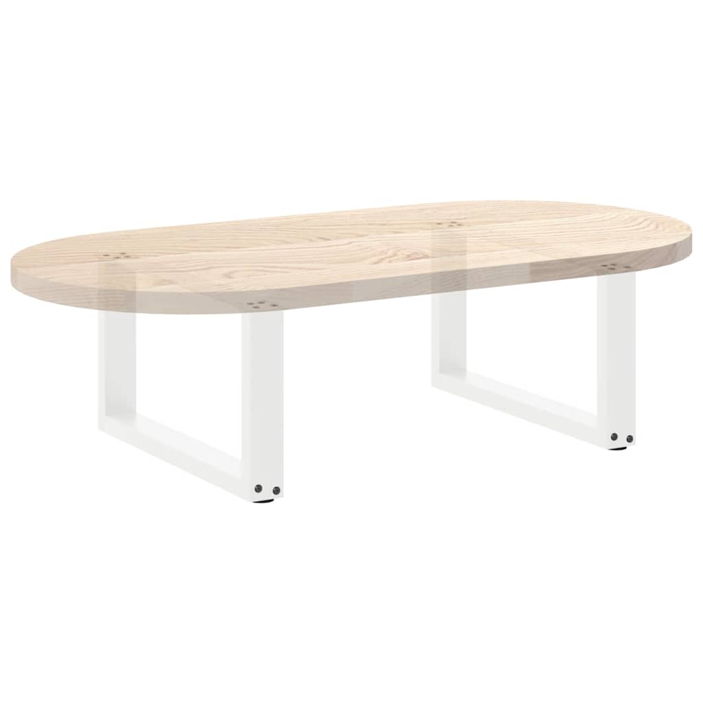 Coffee Table Legs U-Shaped 2 pcs White 70x(30-31) cm Steel