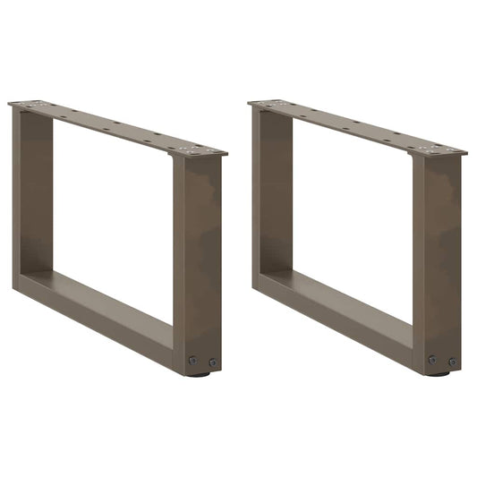 Coffee Table Legs U-Shaped 2 pcs Natural Steel 70x(30-31) cm Steel
