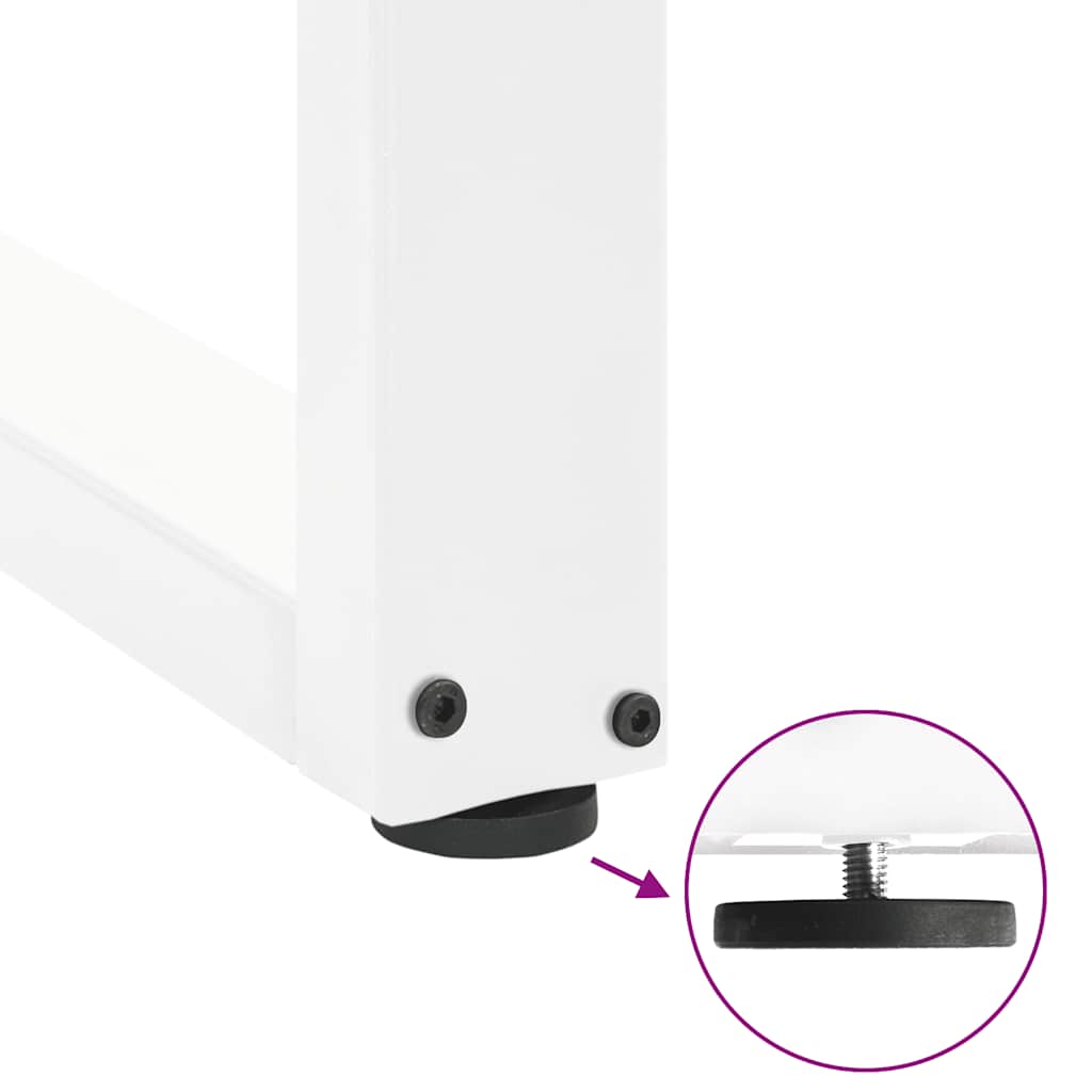 Coffee Table Legs U-Shaped 2 pcs White 60x(42-43) cm Steel