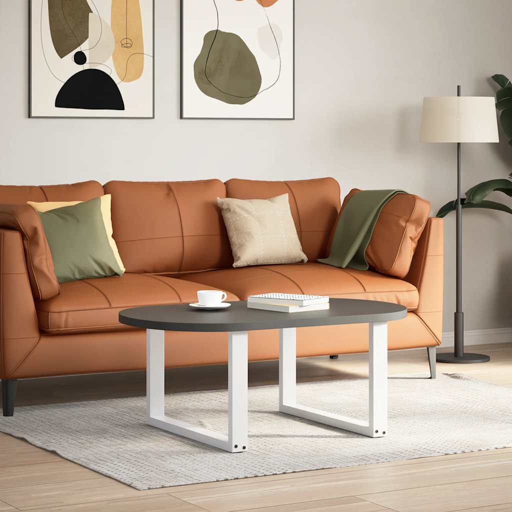 Coffee Table Legs U-Shaped 2 pcs White 70x(42-43) cm Steel
