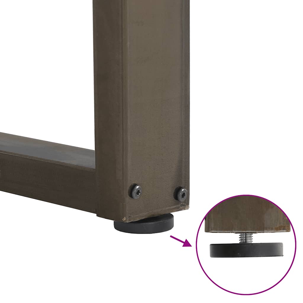 Coffee Table Legs U-Shaped 2 pcs Natural Steel 70x(42-43) cm Steel