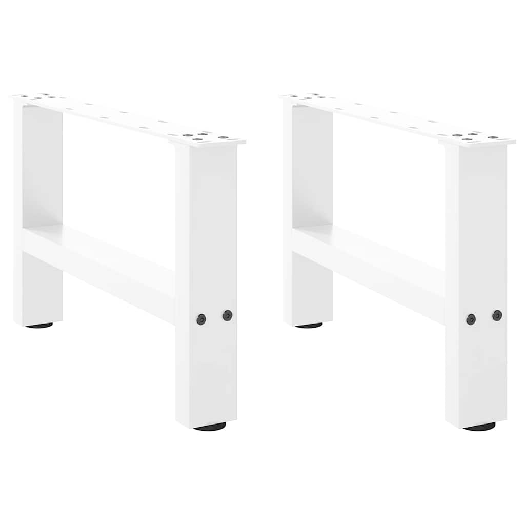 Coffee Table Legs White 2 pcs 50x(30-31) cm Steel