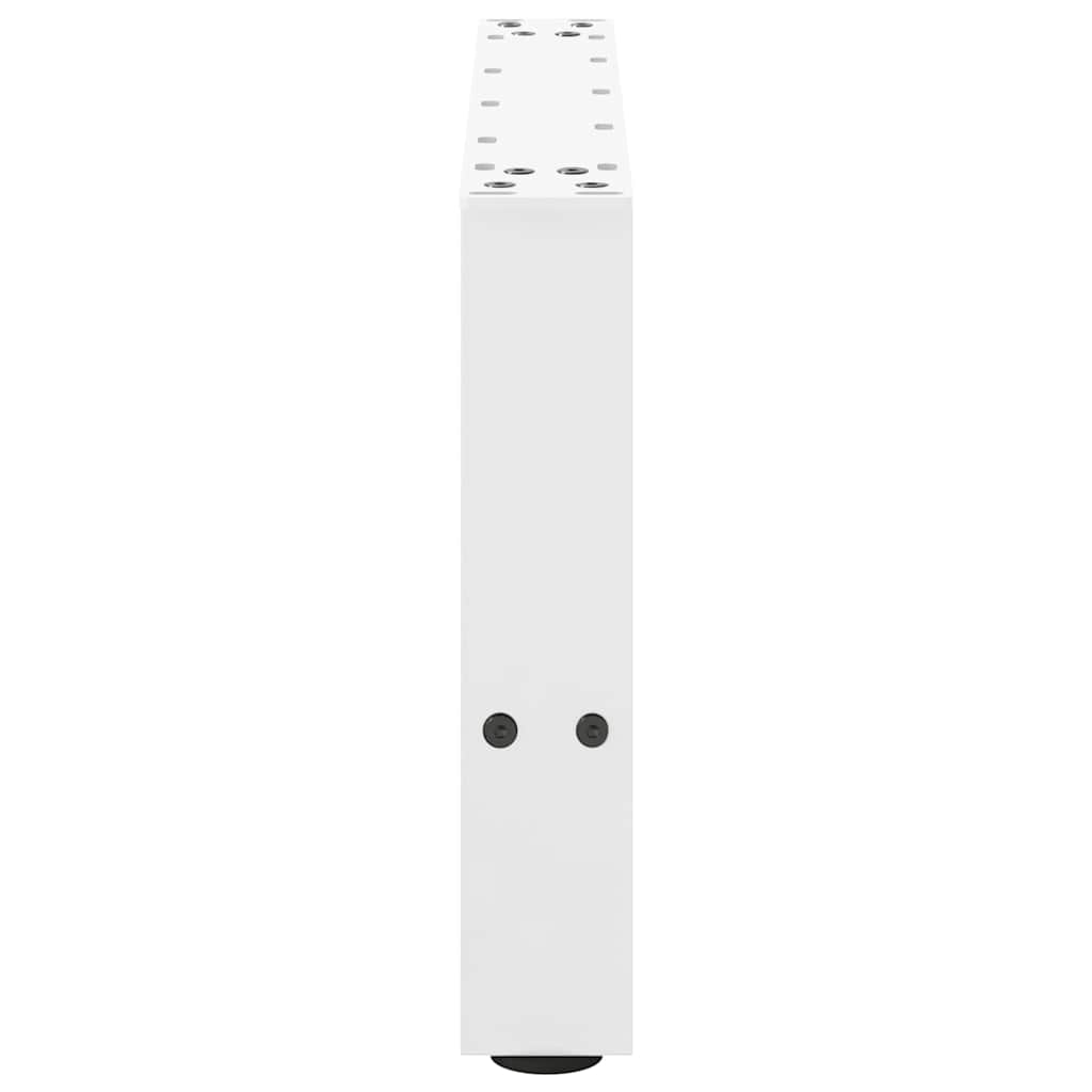 Coffee Table Legs White 2 pcs 50x(30-31) cm Steel