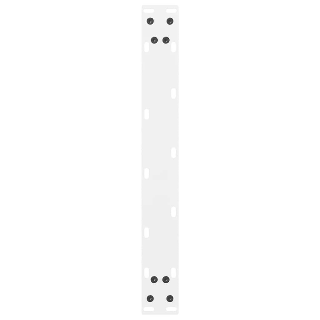 Coffee Table Legs White 2 pcs 50x(30-31) cm Steel