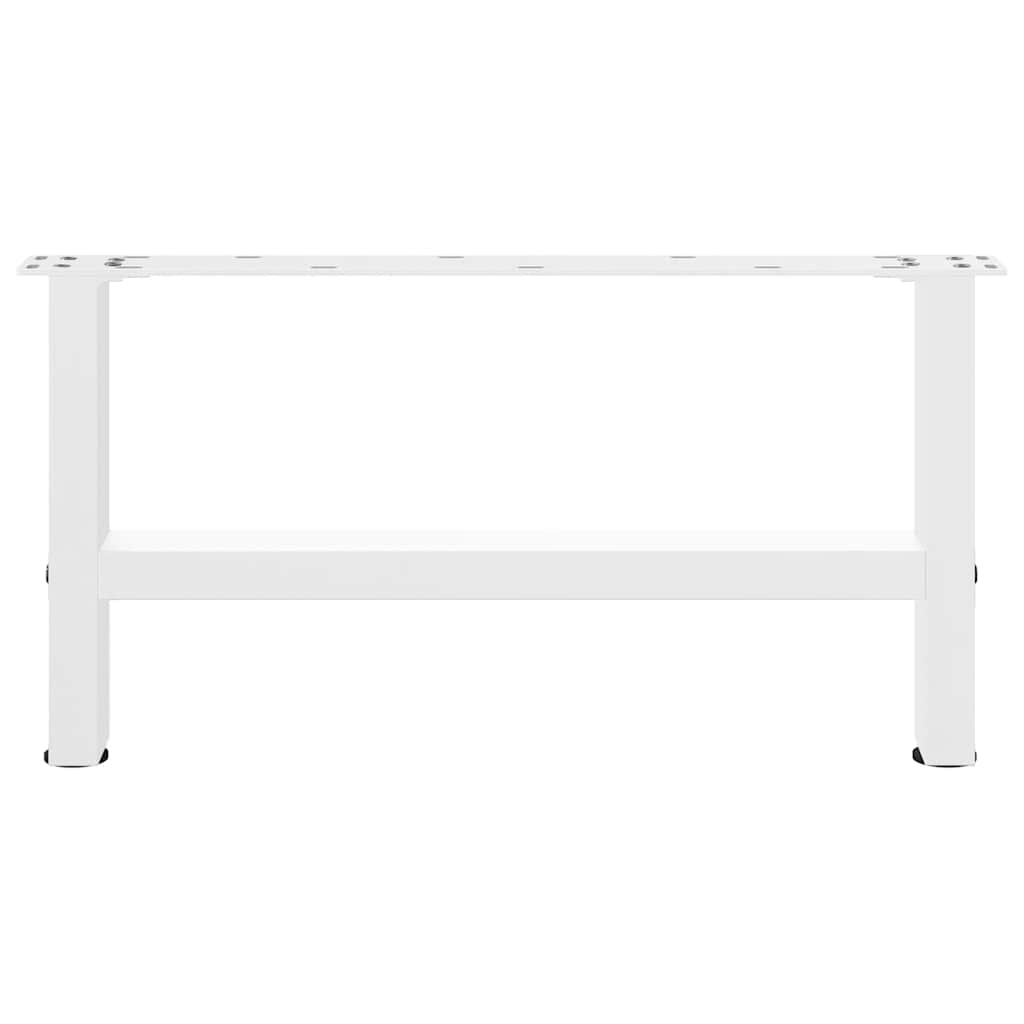 Coffee Table Legs White 2 pcs 60x(30-31) cm Steel