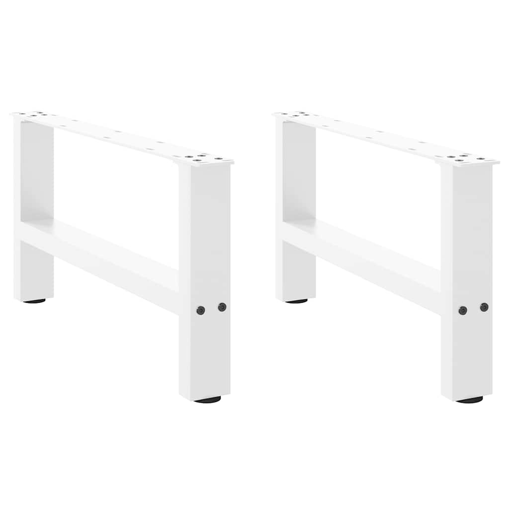 Coffee Table Legs White 2 pcs 70x(30-31) cm Steel