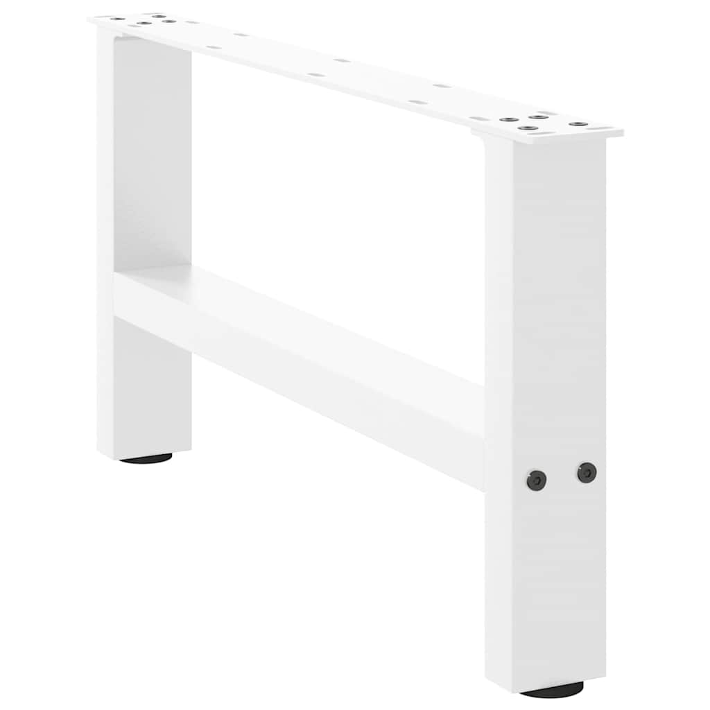 Coffee Table Legs White 2 pcs 70x(30-31) cm Steel