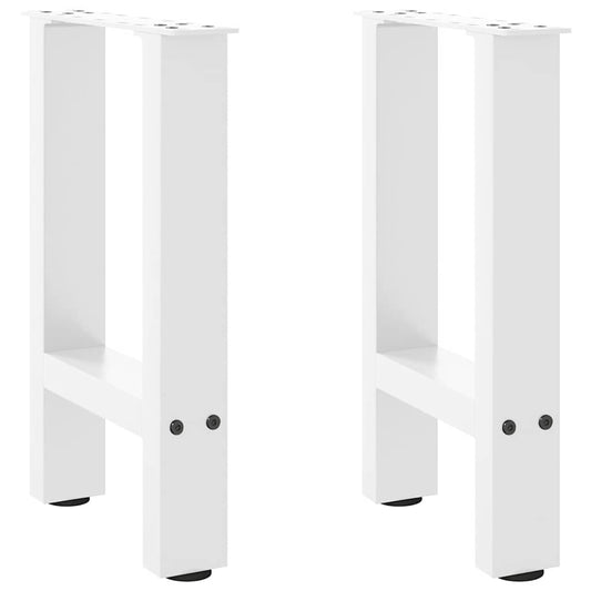 Coffee Table Legs White 2 pcs 38x(42-43) cm Steel