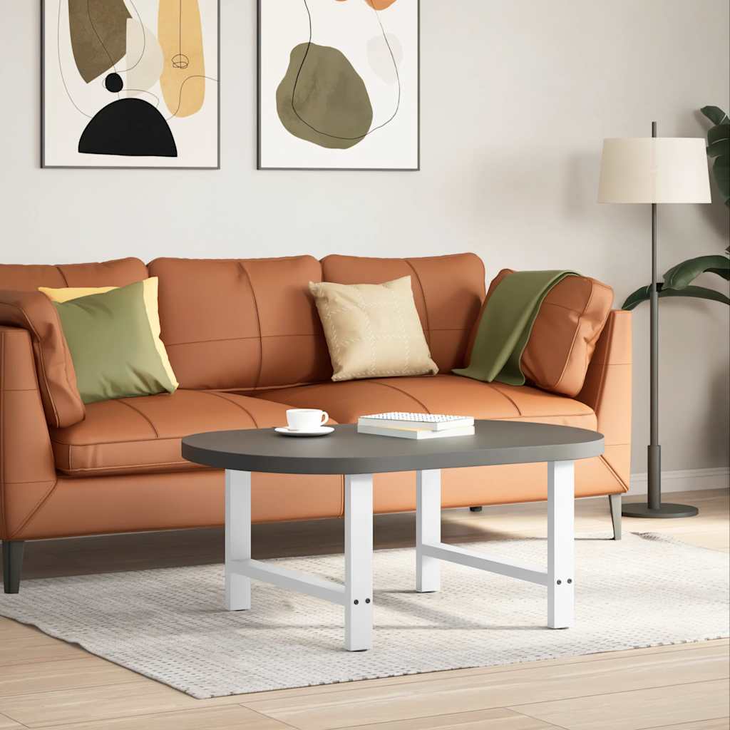 Coffee Table Legs White 2 pcs 70x(42-43) cm Steel