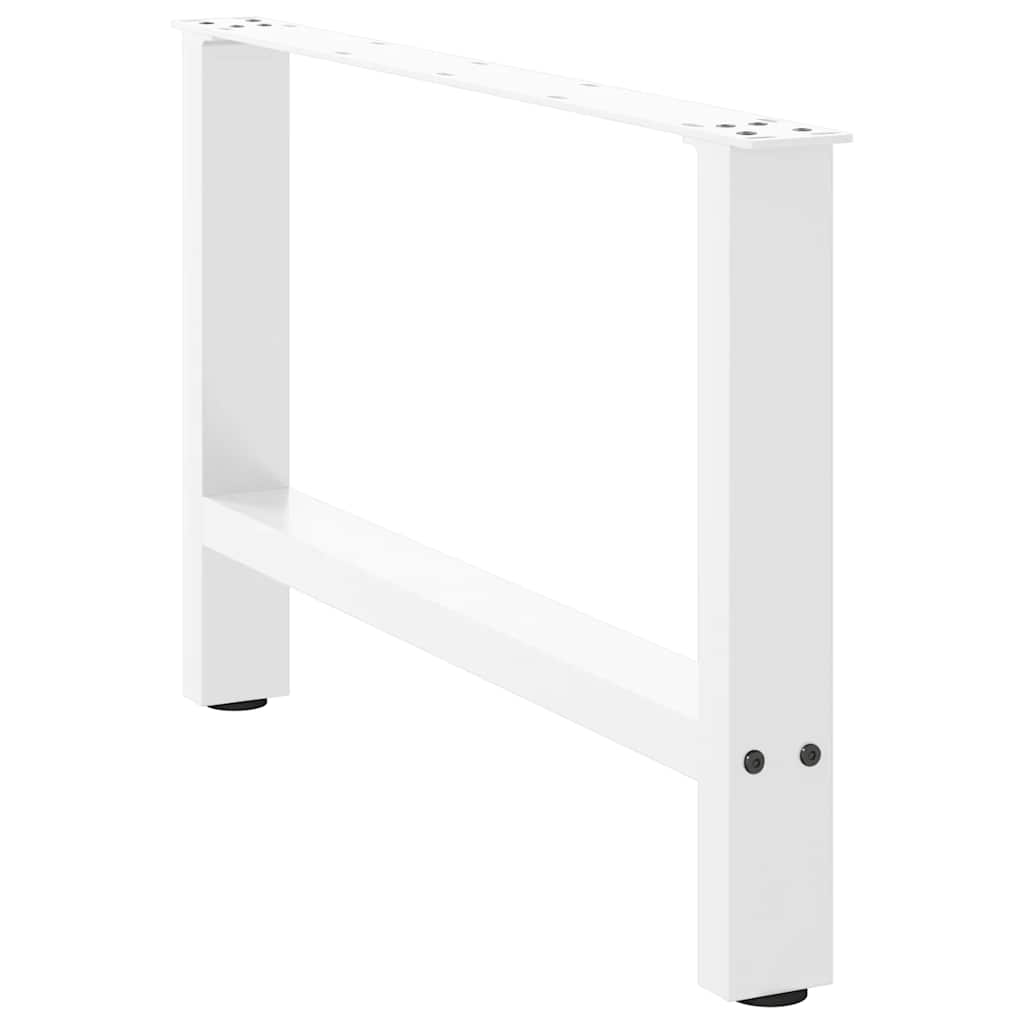 Coffee Table Legs White 2 pcs 70x(42-43) cm Steel
