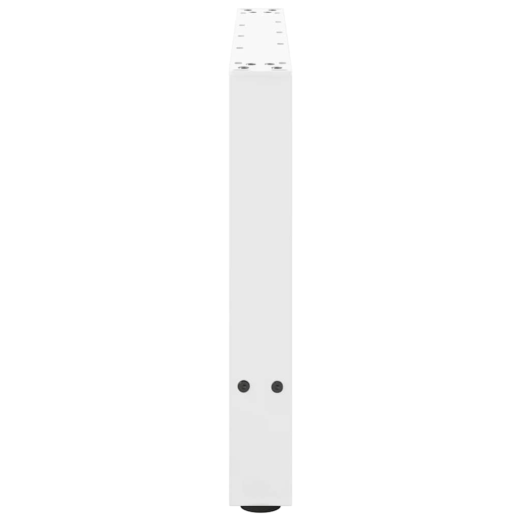 Coffee Table Legs White 2 pcs 70x(42-43) cm Steel