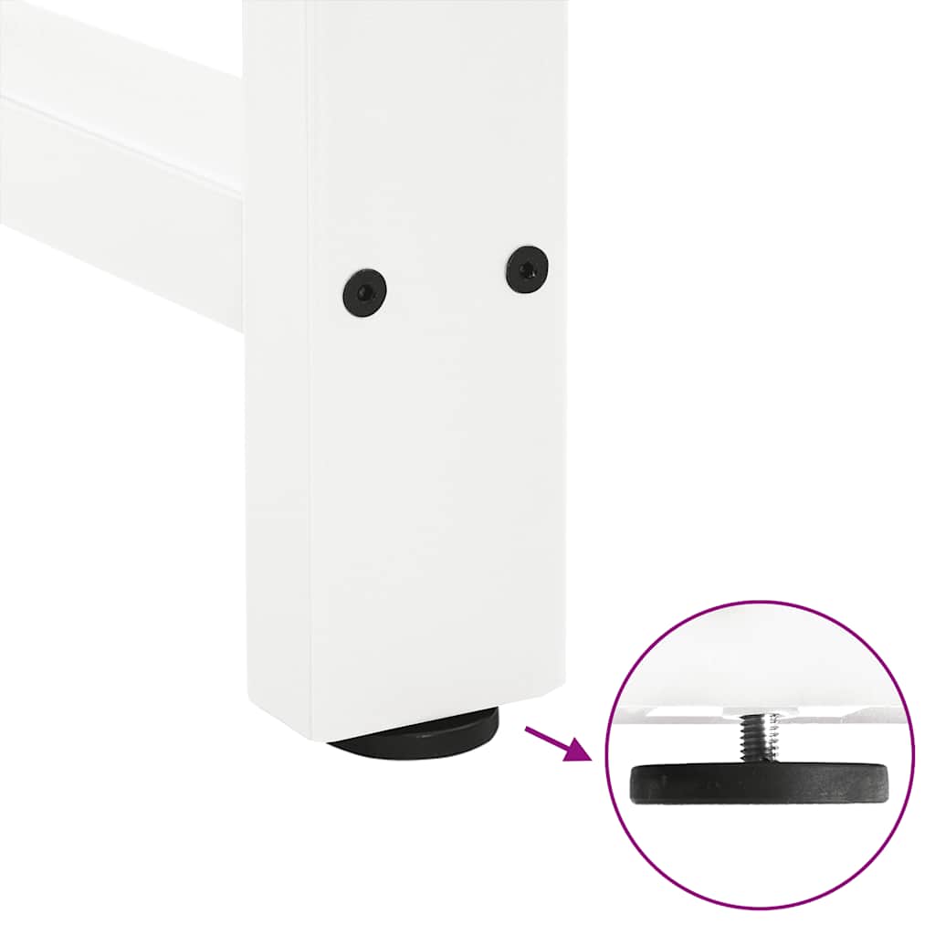 Coffee Table Legs White 2 pcs 70x(42-43) cm Steel