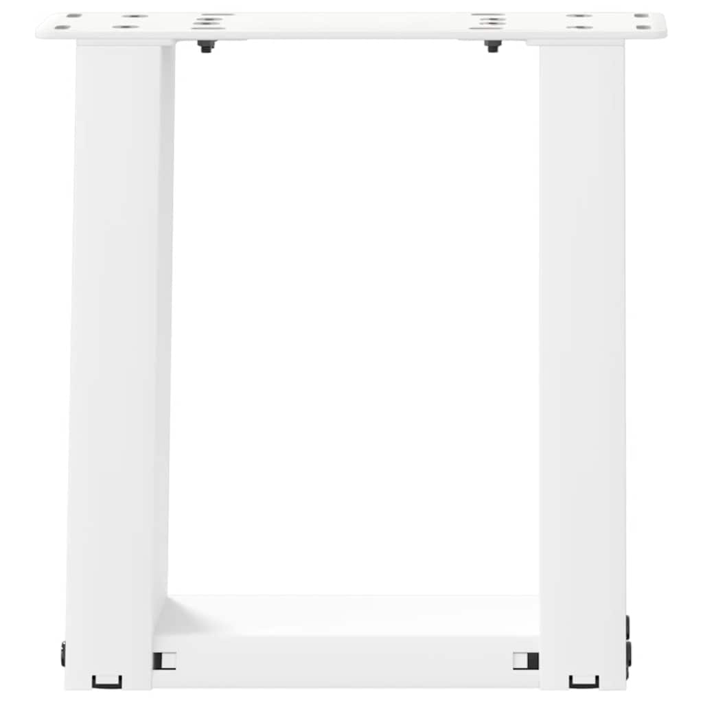 Coffee Table Legs U-Shaped 2 pcs White 30x(30-31) cm Steel